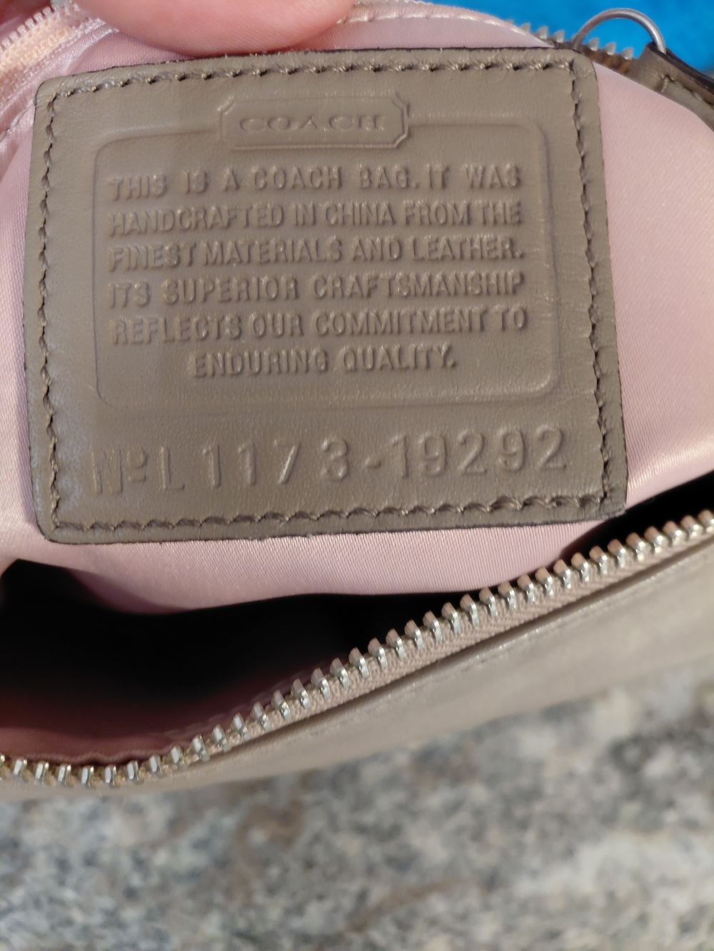 Coach Small Gray Kristin Hobo Leather Purse Handbag 19292 - Picture 6 of 10